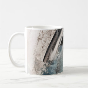 Caneca De Café Cinza e pintura de Abstrato azul.abstrato, arte,g