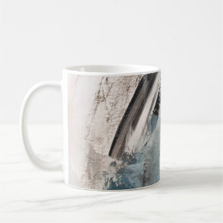 Caneca De Café Cinza e pintura de Abstrato azul.abstrato, arte,g