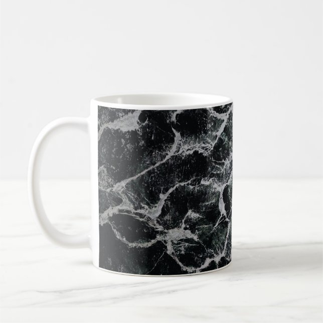 CANECA DE CAFÉ CINZA E PINTURA NEGRA (Esquerda)