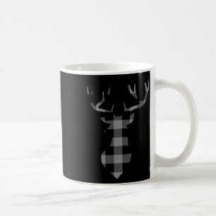 Caneca De Café Cinza E Xadrez Negra De Búfalo Flannel De Natal De