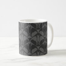 Caneca de café cinza escuro Batty