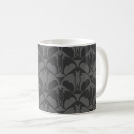 Caneca de café cinza escuro Batty