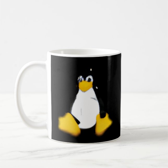 Caneca De Café Cinza Linux Linux Pequeno (Esquerda)