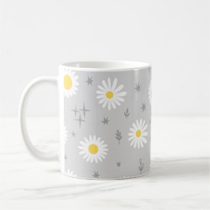 Caneca De Café Cinza margarida