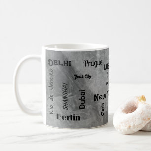 Caneca De Café cinza Mega cidade