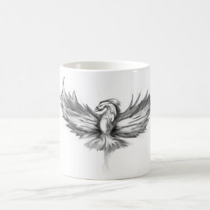 Caneca De Café Cinza Phoenix Ascensão