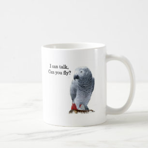Caneca De Café Cinza que africano eu posso falar, pode você voar
