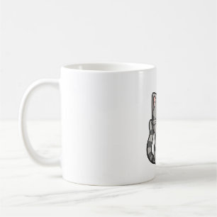 Caneca De Café Cinza Tabby Kawaii Smiling Cat
