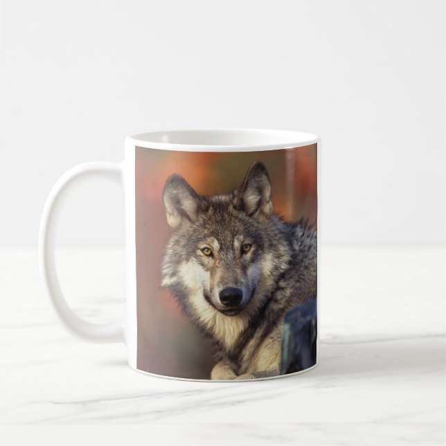 Caneca De Café Cinza Wolf Mug (Esquerda)