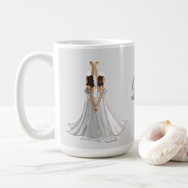 Caneca De Café Cinza Zodiac Deusa Gemini Personalizada (Com Donut)