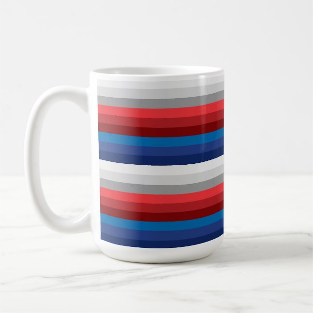 CANECA DE CAFÉ CINZAS AZUIS VERMELHAS (Esquerda)