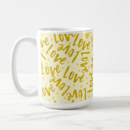 CANECA DE CAFÉ CINZAS DE AMARELO DE NAMORADOS ARRASADO À MÃO