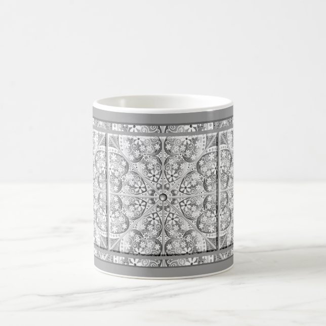 Caneca De Café Cinzas de rendas cerâmicas (Centro)