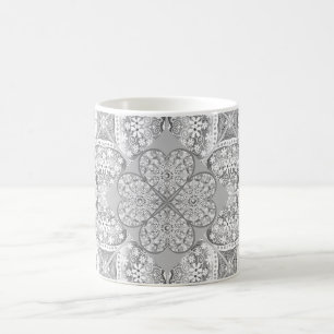 Caneca De Café Cinzas de rendas cerâmicas