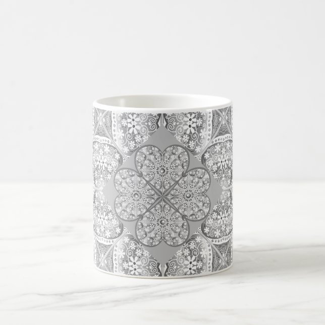 Caneca De Café Cinzas de rendas cerâmicas (Centro)