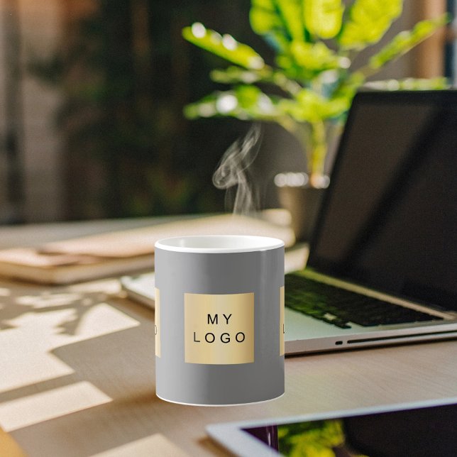 Caneca De Café Cinzas do logotipo comercial (Criador carregado)