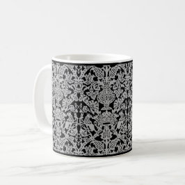Caneca De Café Cinzas e Crowys Damask Coffee Mug