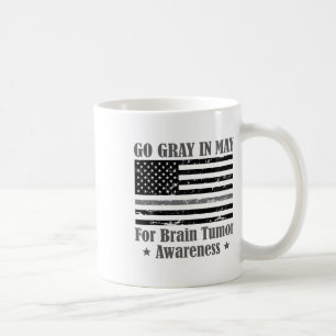 Caneca De Café Cinzas Em Maio Cérebro, Sensibilização Para O Tumo