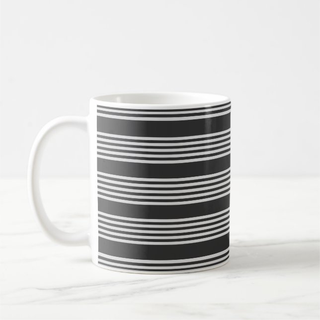 Caneca De Café Cinzas leves e carvão de cinco faixas (Esquerda)