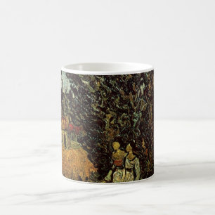 Caneca De Café Ciprestes e Duas Mulheres de Vincent van Gogh