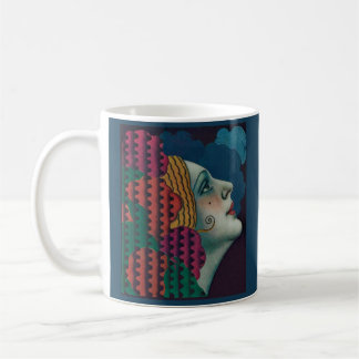 Caneca De Café circa 1930 art deco woman print