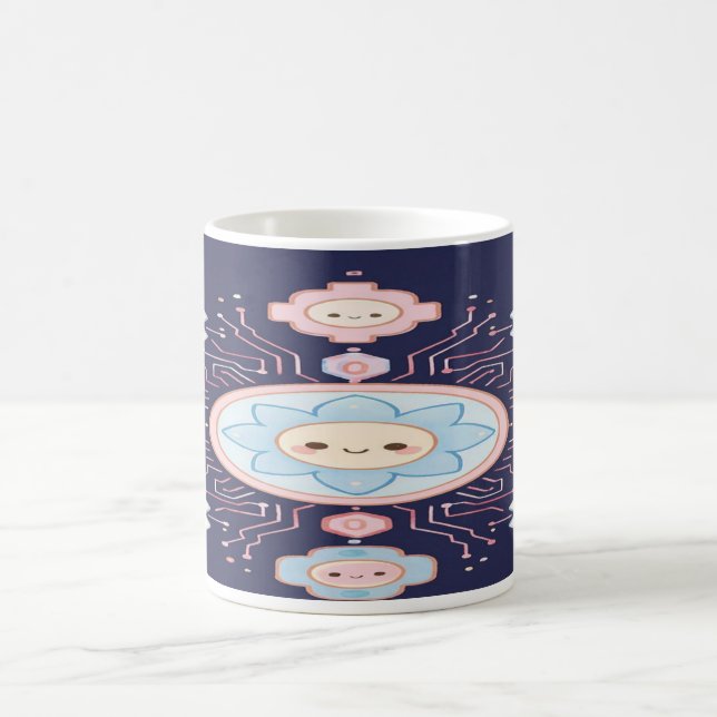 Caneca De Café “Circuit Blossom Café: Sip the Spark of Joy” (Centro)