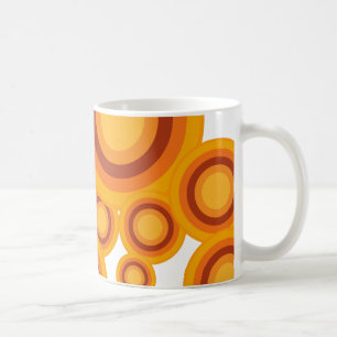 Caneca De Café círculo cor de laranja pastel