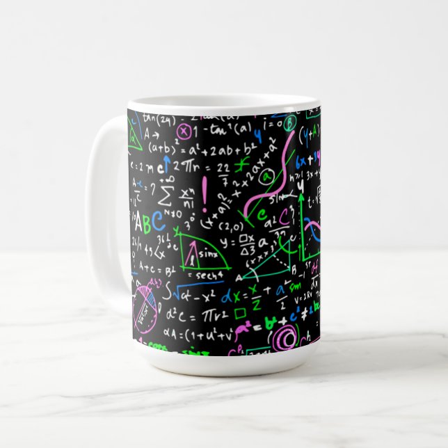Caneca De Café Círculo de educação matemática linear em matemátic (Frente Esquerda)