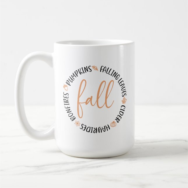 Caneca De Café Círculo de outono (Esquerda)