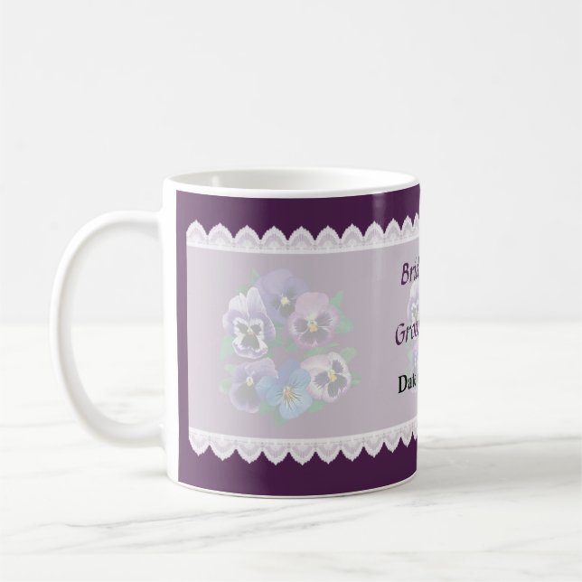 Caneca De Café Círculo de Panteras Púrpuras Favores de Casamento (Esquerda)