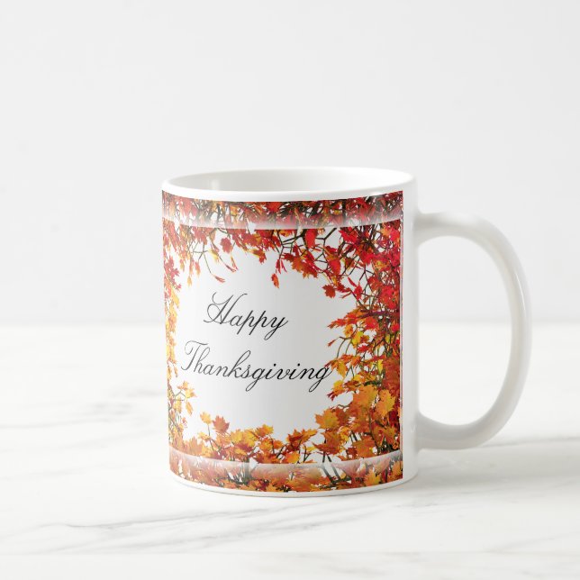 Caneca De Café Círculo de Queda de Ação de Graças (Direita)