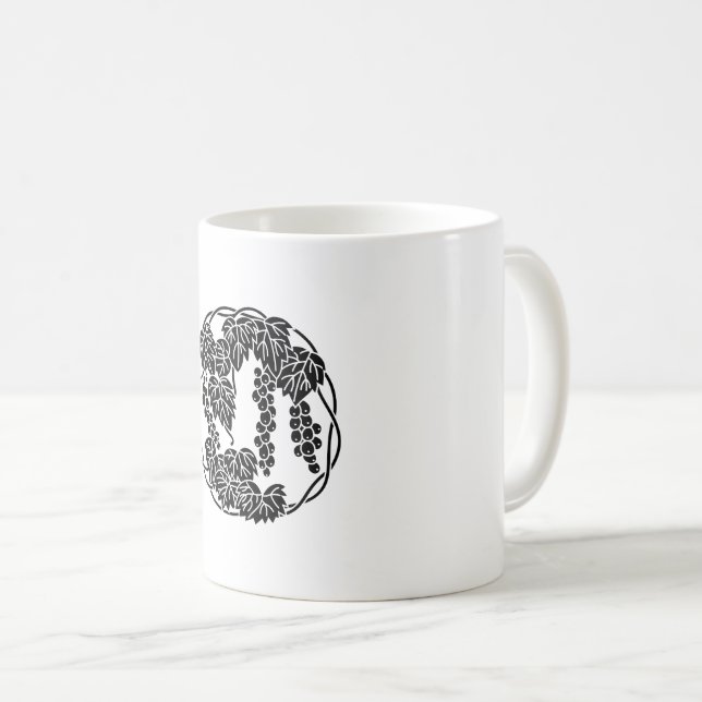 Caneca De Café Círculo de uvas (Frente Esquerda)