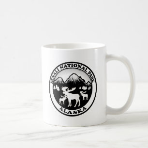 Caneca De Café Círculo dos alces de Alaska do parque nacional de