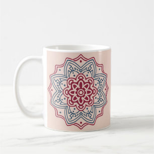 Caneca De Café círculo em mosaico. mandala