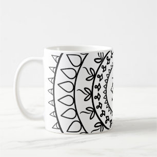 Caneca De Café Círculo espiritual da tatuagem de Mandala