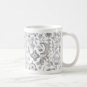 Caneca De Café Círculo Mágico Estranho Sigil Chaos Magic Witchcra