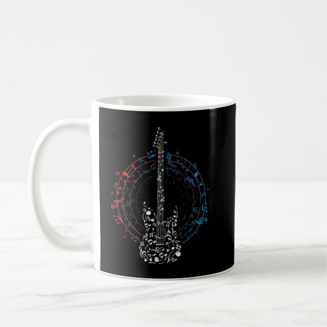 Caneca De Café Círculo Musical Clave Notas Musicais Presente para (Esquerda)