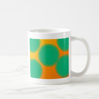 Caneca De Café círculo verde em laranja amarelo