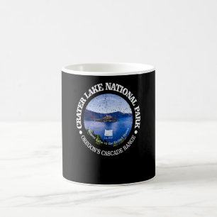 Caneca De Café Círculo Vintage Parque Nacional Crater Lake Caminh