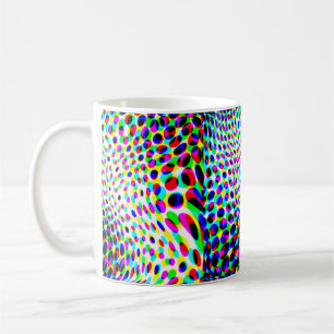 Caneca De Café Círculos Coloridos Divertidos