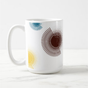 Caneca De Café Círculos coloridos, legal, de pinceladas urbanas
