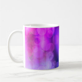 Caneca De Café Círculos cor-de-rosa e Abstrato púrpura Padrão Caf