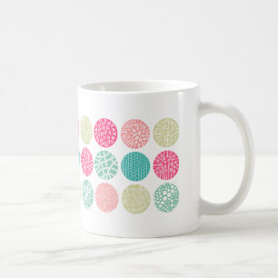 Caneca De Café Círculos decorativos - Cores 01