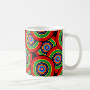 Caneca De Café Círculos e anéis retro
