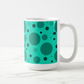Caneca De Café Círculos e Pontos Aqua