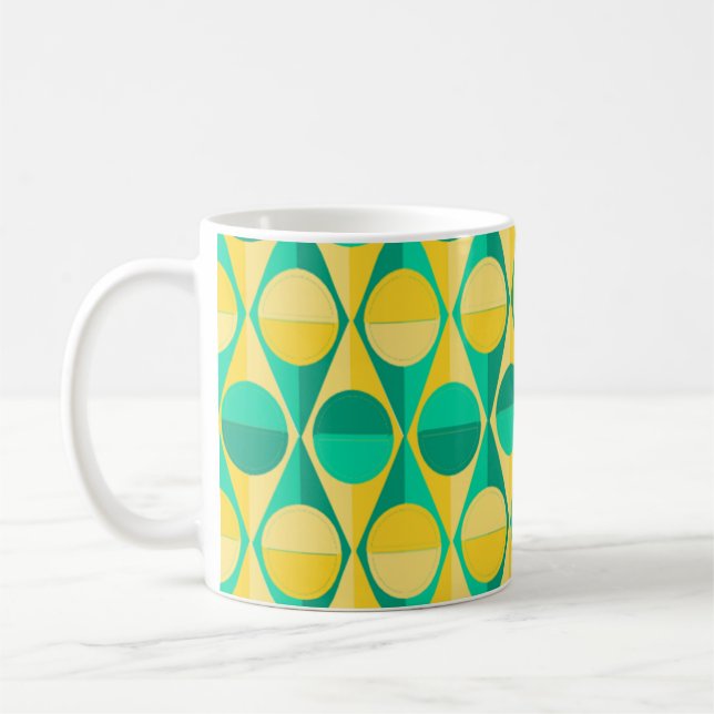 Caneca De Café Círculos e triângulos do Art Deco (Esquerda)