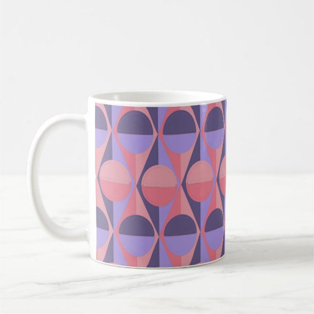 Caneca De Café Círculos e triângulos do Art Deco (Esquerda)