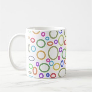 Caneca De Café círculos em muitas cores e tamanhos