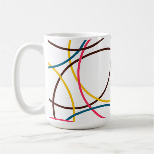Caneca De Café Círculos legal, simples e coloridos de tendências