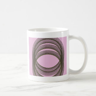 Caneca De Café círculos sobrepostos em abstrato de fundo roxo